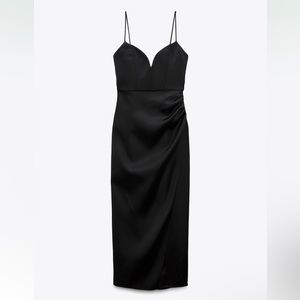 SATIN MIDI DRESS